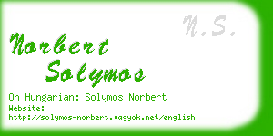 norbert solymos business card